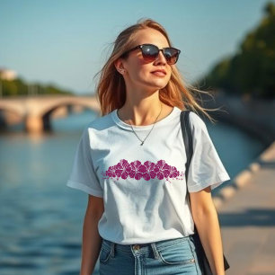 Hawaiian Hibiscus Flowers Vin Färg T Shirt