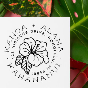 Hawaiian Hibiscus Gift par Returadress Stämpel