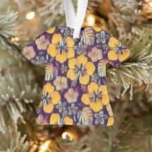 Hawaiian Hibiscus gult Ornament