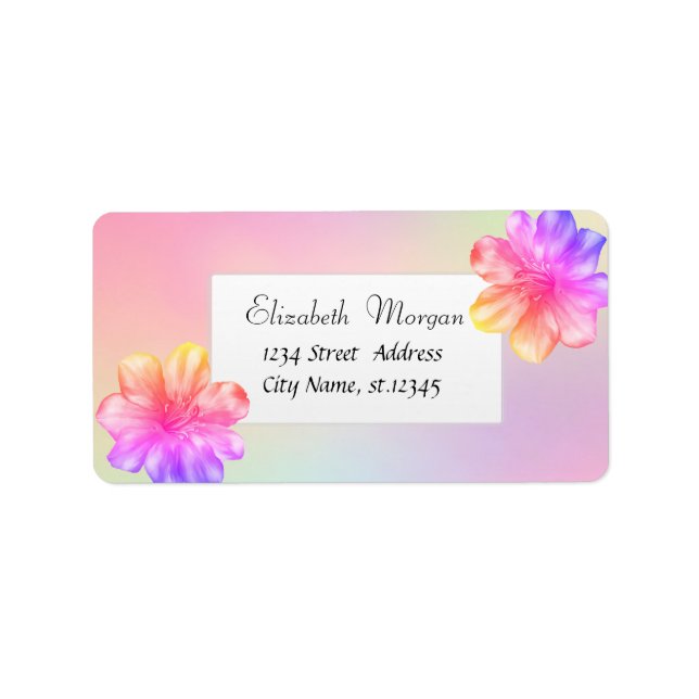 Hawaiian Hibiscus Holografik Adressetikett (Framsidan)