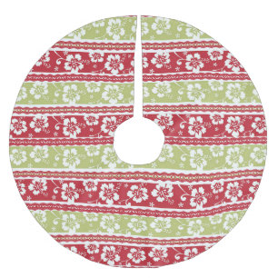 Hawaiian Hibiscus Julgran Skirt Julgransmatta Borstad Polyester