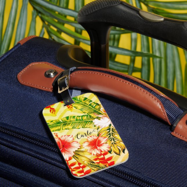 Hawaiian hibiscus Luggage Tag Bagagebricka (Framsida Insitu 1)