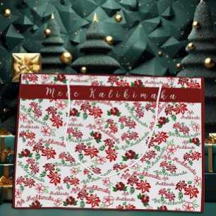 Hawaiian Hibiscus Mele Kalikimaka Gift Bag