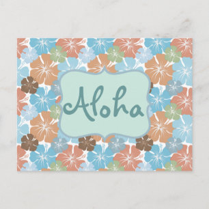 Hawaiian Hibiscus Tropical Flowers Vykort