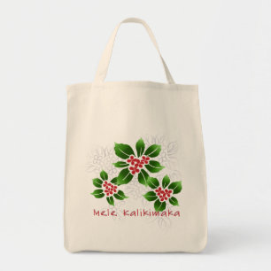 Hawaiian Holly Mele Kalikimaka jul Red Tygkasse