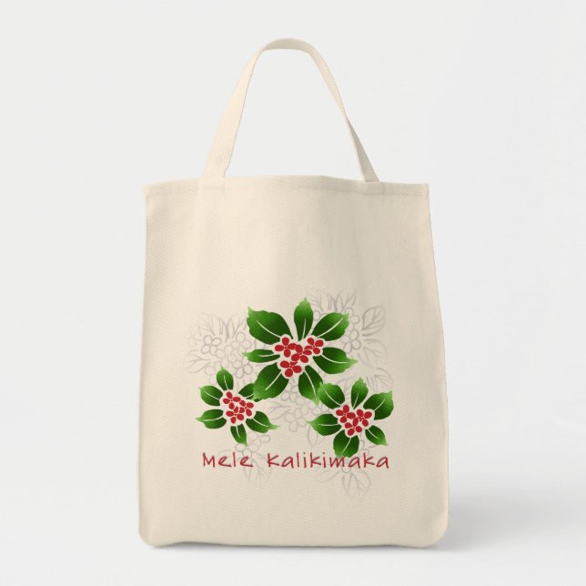 Hawaiian Holly Mele Kalikimaka jul Red Tygkasse (Framsidan)
