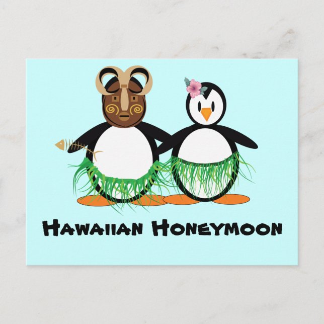 Hawaiian Honeymoon Vykort (Framsida)