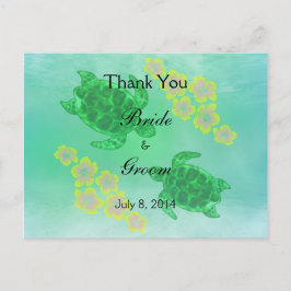 Hawaiian Honu Bröllop Tack Vykort