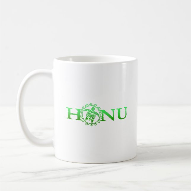Hawaiian Honu Grönt Sea Turtle Kaffemugg (Vänster)