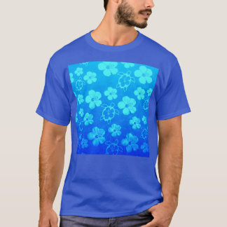 Hawaiian Honu och Hibiscus Triblend T Shirt