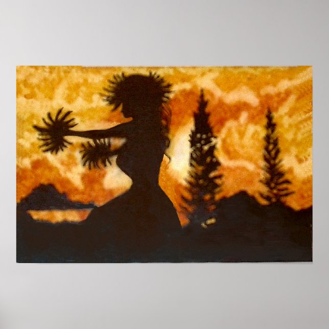 Hawaiian Hula Dancer Poster (Framsidan)