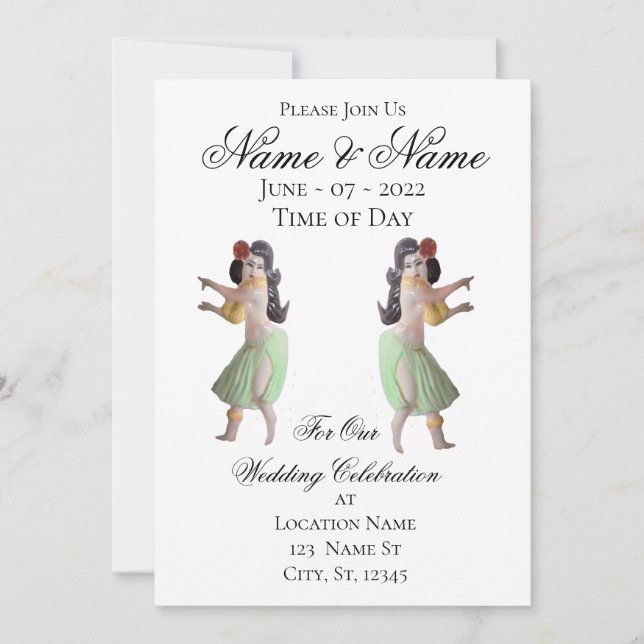 Hawaiian Hula Dancer Thunder_Cove Inbjudningar (Framsida)