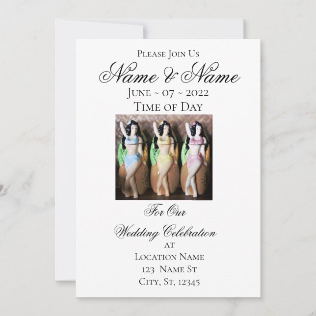 Hawaiian Hula Dancer Thunder_Cove Inbjudningar (Framsida)