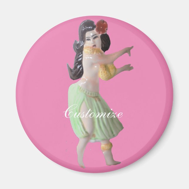 Hawaiian Hula Dancer Thunder_Cove Magnet (Framsidan)