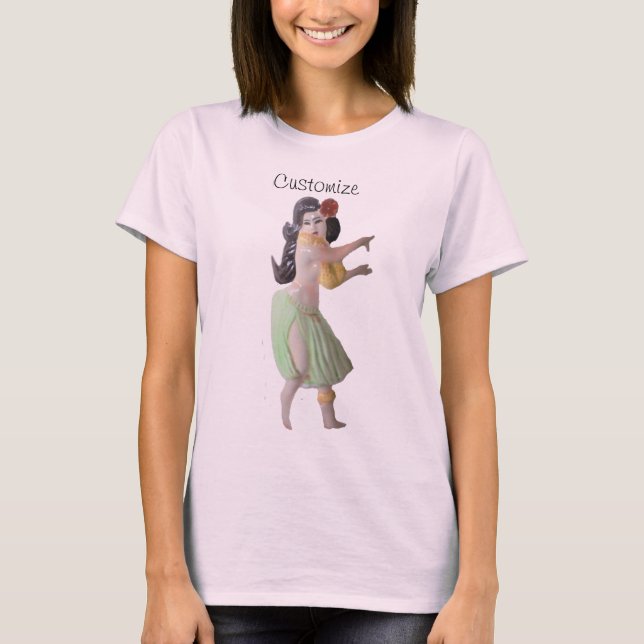 Hawaiian Hula Dancer Thunder_Cove T Shirt (Framsida)