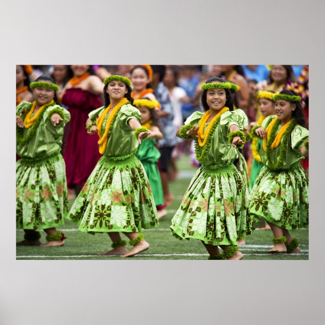 Hawaiian Hula Dancers Poster (Framsidan)