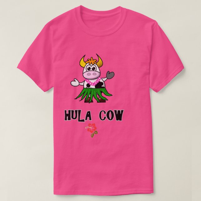 Hawaiian Hula Dancing Cow Funny Gift Dk T Shirt (Design framsida)