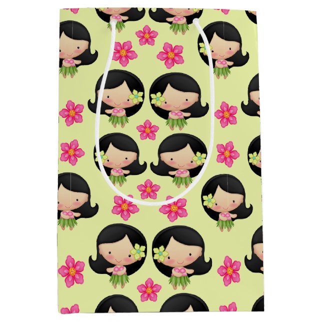 Hawaiian Hula Girl Gift Bag (Framsidan)