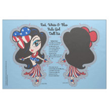 Hawaiian Hula Girl Patriotic Doll Kits och Novelty