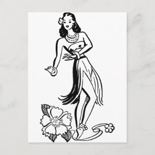 Hawaiian Hula Girl Vykort