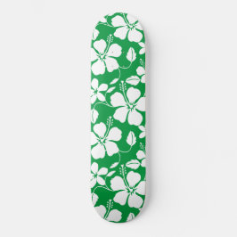 HAWAIIAN HULA-GRÖNT (HIBISCUS) MINI SKATEBOARD BRÄDA 18,5 CM