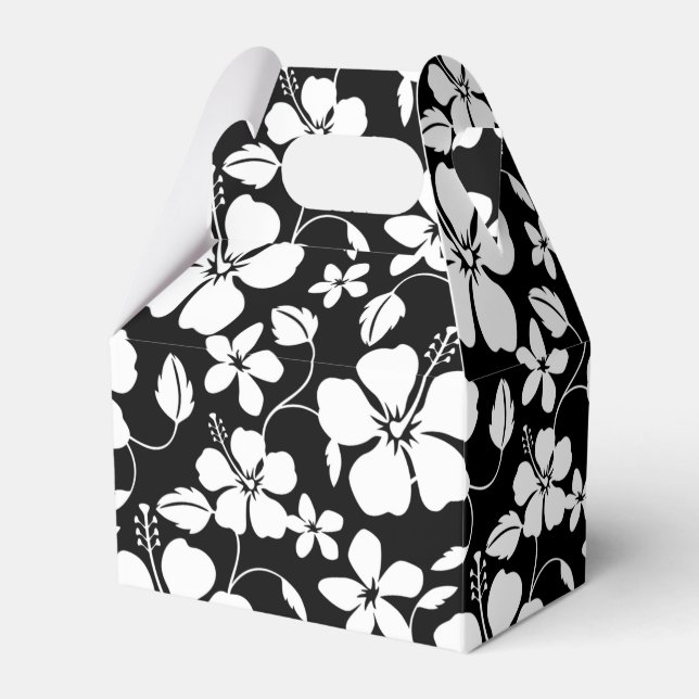 HAWAIIAN HULA (HIBISCUS) BLACK FAVOR BOX PRESENTASKAR (Framsidan Sidan)