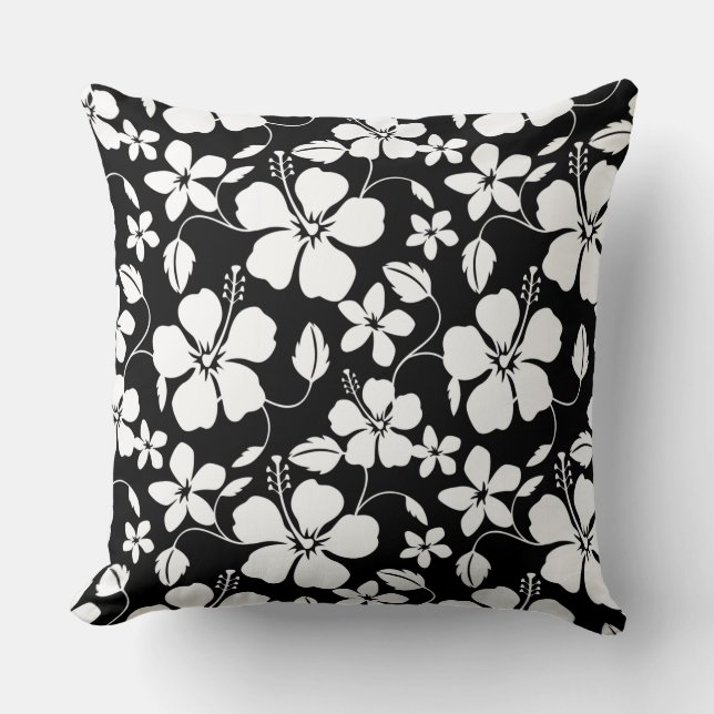 HAWAIIAN HULA (HIBISCUS) BLACK KUDDE (Framsida)