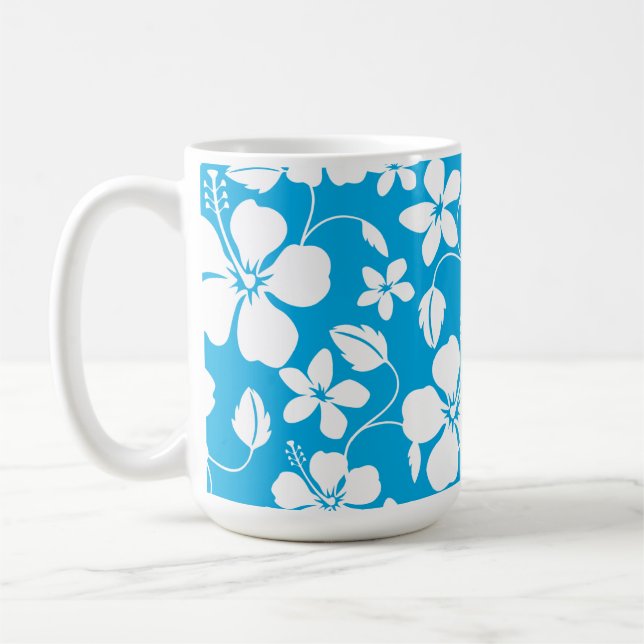 HAWAIIAN HULA (HIBISCUS) BLUE KAFFEMUGG (Vänster)