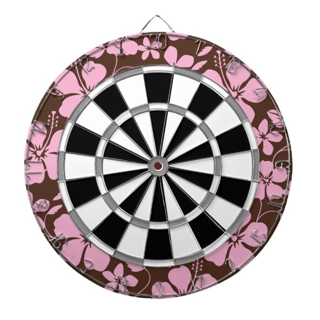 HAWAIIAN HULA (HIBISCUS) BROWN/PINK DARTTAVLA (Framsidan)