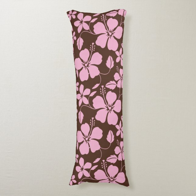 HAWAIIAN HULA (HIBISCUS) BROWN/PINK KROPPSKUDDE (Framsidan Vertikal)