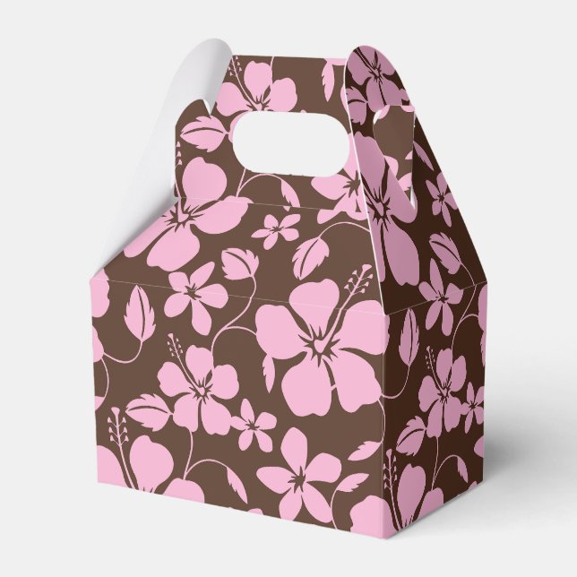 HAWAIIAN HULA (HIBISCUS) BROWN/PINK PRESENTASKAR (Framsidan Sidan)