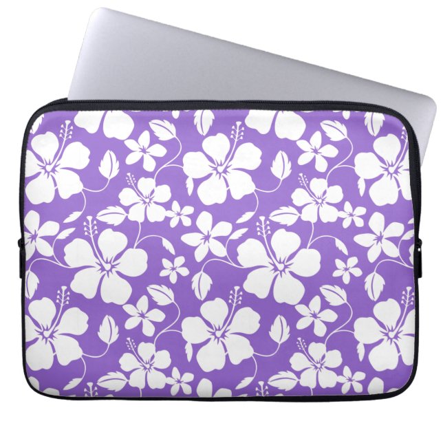 HAWAIIAN HULA (HIBISCUS) LIGHT LILA LAPTOP FODRAL (Framsidan)