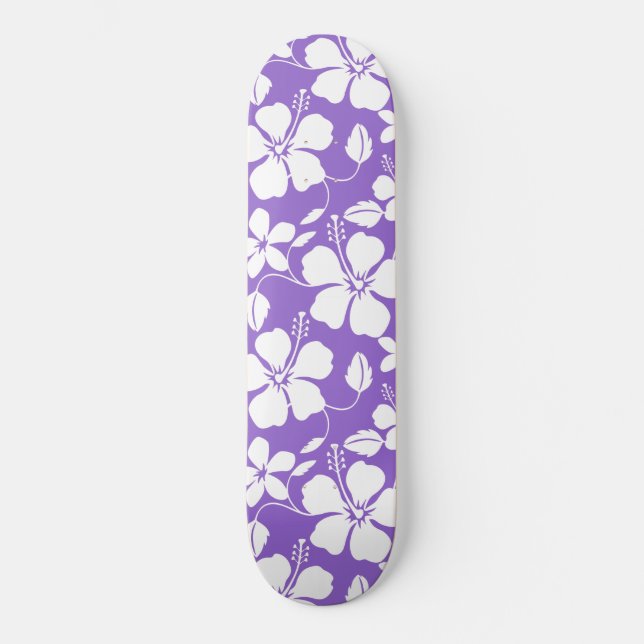 HAWAIIAN HULA (HIBISCUS) LIGHT LILA MINI SKATEBOARD BRÄDA 18,5 CM (Framsida)