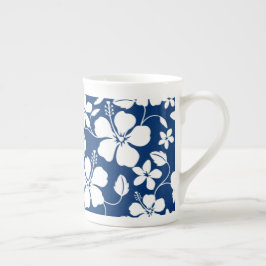 HAWAIIAN HULA (HIBISCUS) NAVY BENPORSLIN MUGG