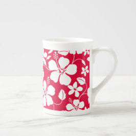 HAWAIIAN HULA (HIBISCUS) RED BONE CHINA MUGG BENPORSLIN MUGG