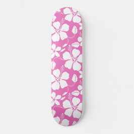 HAWAIIAN HULA (HIBISCUS) ROSA MINI SKATEBOARD BRÄDA 18,5 CM