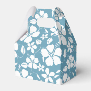 HAWAIIAN HULA (HIBISCUS) SLATE BLUE FAVOR BOX PRESENTASKAR