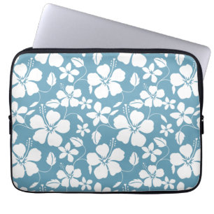 HAWAIIAN HULA (HIBISCUS) SLATE BLUE LAPTOP FODRAL