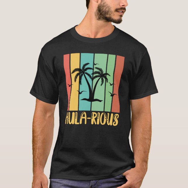 Hawaiian Hula Rious Hilarious Hawaii Pineapple Tik T Shirt (Framsida)