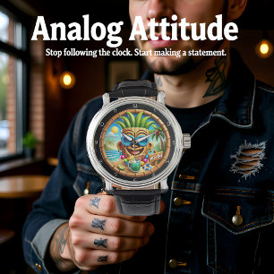 Hawaiian Hut Välkommen: Tropisk strand Armbandsur