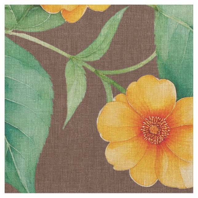 Hawaiian Ilima-blommor Tyg (Närbild)