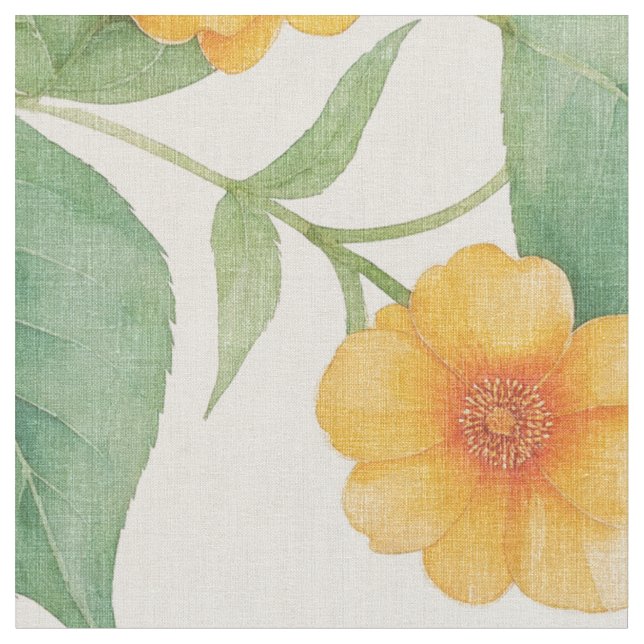 Hawaiian Ilima-blommor Tyg (Närbild)