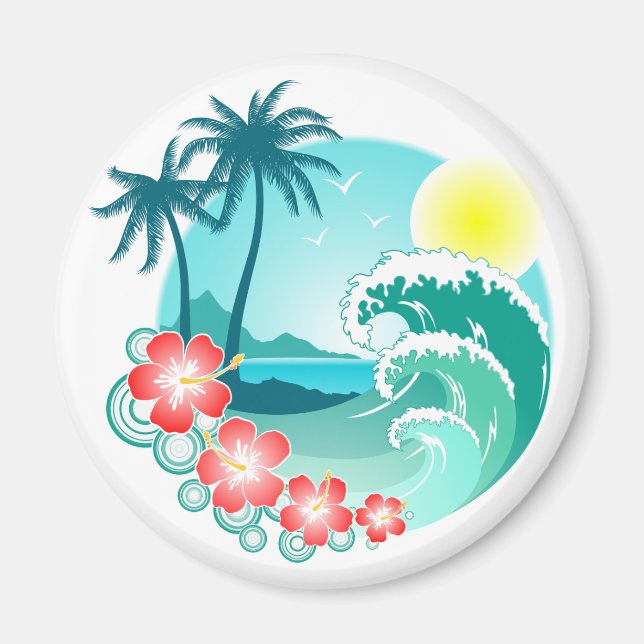 Hawaiian Island 3 Magnet (Framsidan)
