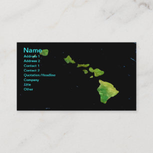Hawaiian Island Chain in Digital Art Affärskort Visitkort