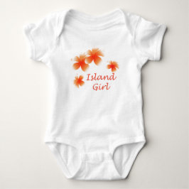 Hawaiian Island Girl Blommigt Luau Infants Tee Shirt
