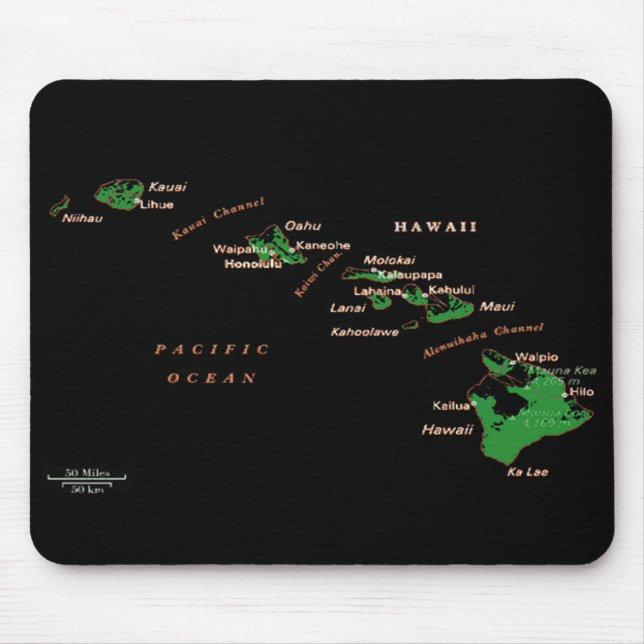Hawaiian Island karta Musmatta (Framsidan)