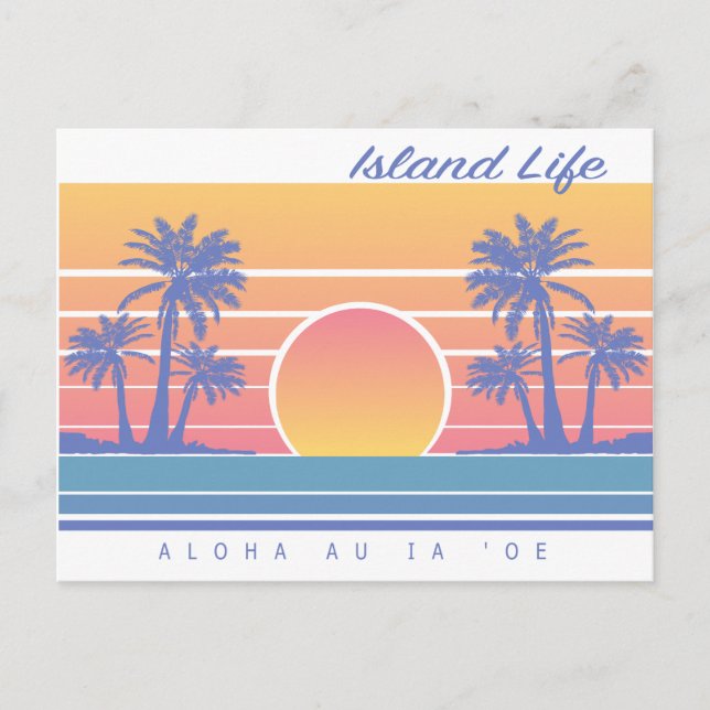 Hawaiian Island Life vycard Vykort (Framsida)