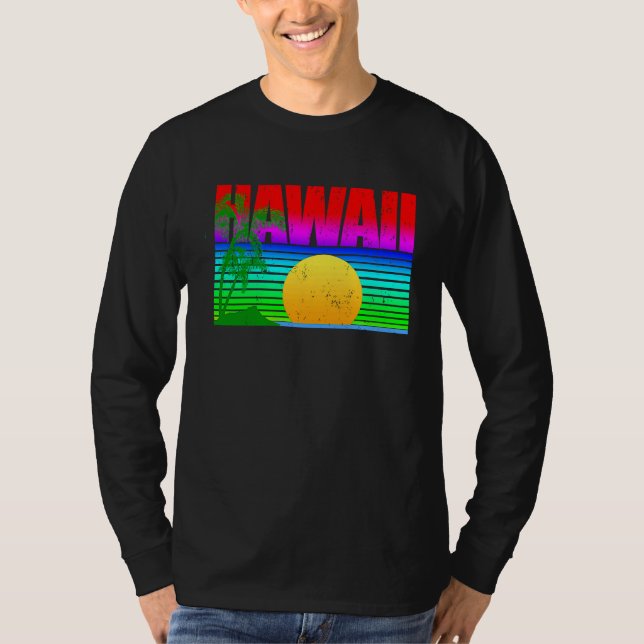 Hawaiian Islands Aloha State T Shirt (Framsida)