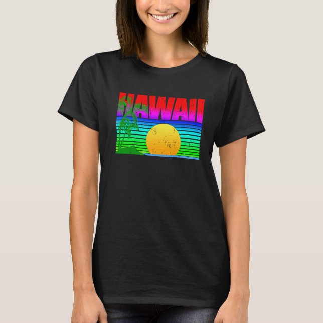 Hawaiian Islands Aloha State T Shirt (Framsida)