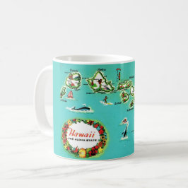Hawaiian Islands Map Mug Kaffemugg